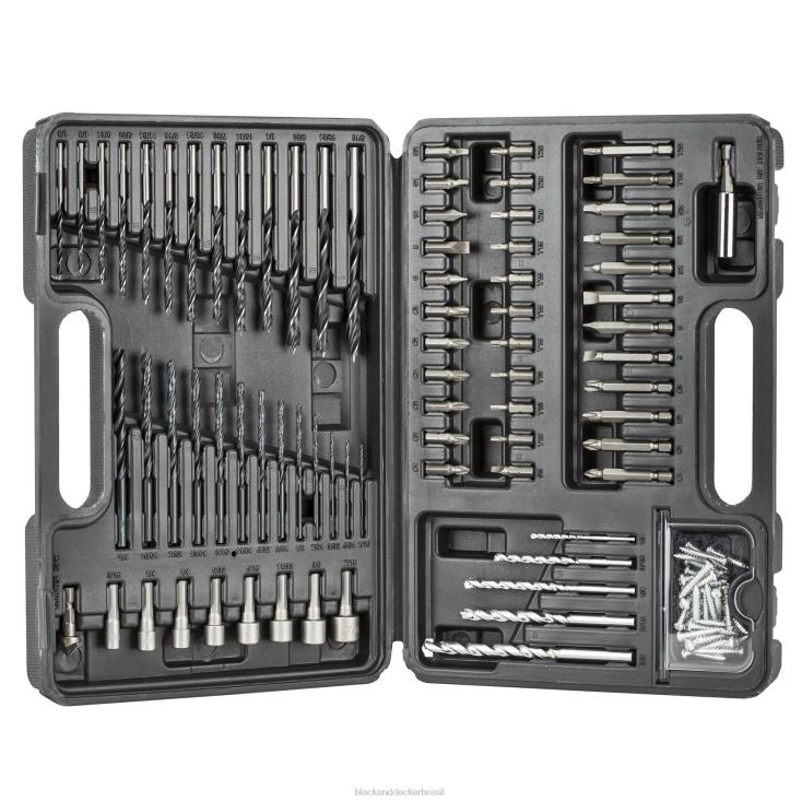 BLACK+DECKER N20D575conjunto de pontas de chave de fenda/conjunto de brocas de 109 peças ferramentas