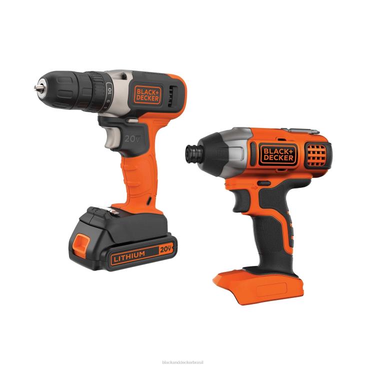 BLACK+DECKER N20D584Kit combinado de driver de impacto para furadeira sem fio 20v max powerconnect ferramentas