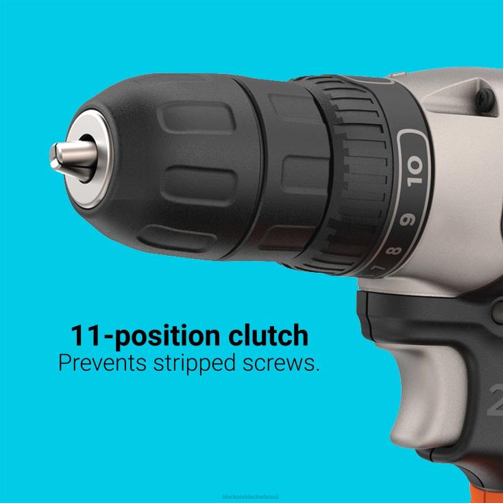BLACK+DECKER N20D584Kit combinado de driver de impacto para furadeira sem fio 20v max powerconnect ferramentas