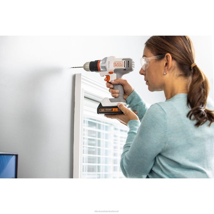BLACK+DECKER N20D585Kit de furadeira/parafusadeira sem fio Max Matrix 20V branco ferramentas