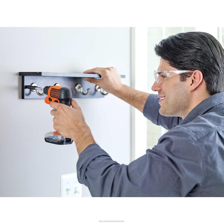 BLACK+DECKER N20D588Chave de fenda sem fio lightdriver 4v max com pacote de armazenamento ferramentas