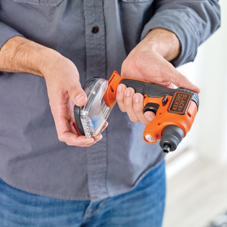BLACK+DECKER N20D588Chave de fenda sem fio lightdriver 4v max com pacote de armazenamento ferramentas