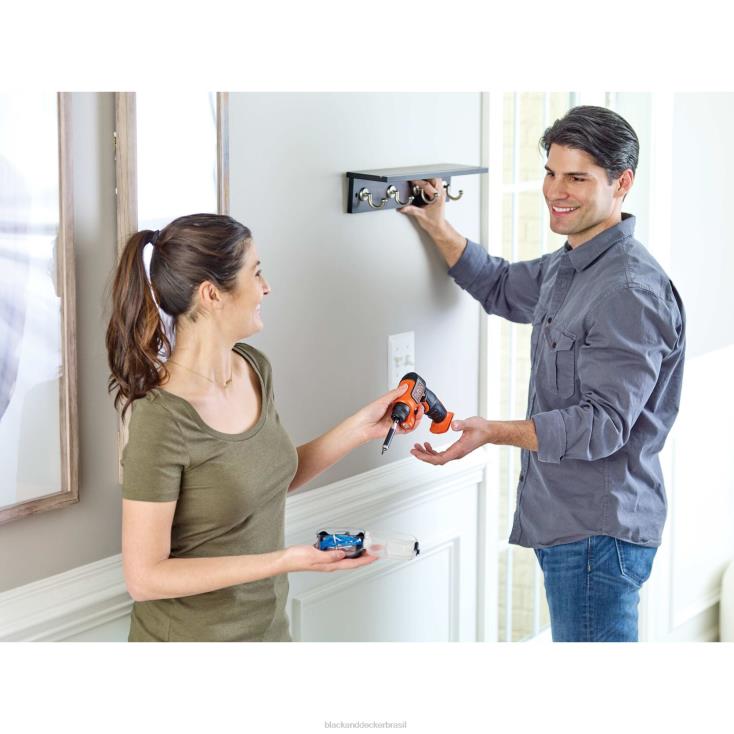 BLACK+DECKER N20D588Chave de fenda sem fio lightdriver 4v max com pacote de armazenamento ferramentas