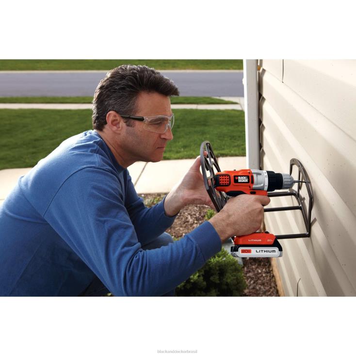 BLACK+DECKER N20D591Furadeira/driver de 2 velocidades de lítio máximo de 20 V com bolsa de armazenamento e carregador rápido ferramentas