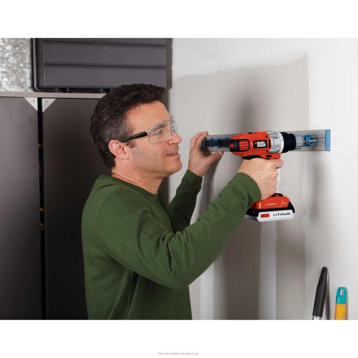 BLACK+DECKER N20D591Furadeira/driver de 2 velocidades de lítio máximo de 20 V com bolsa de armazenamento e carregador rápido ferramentas