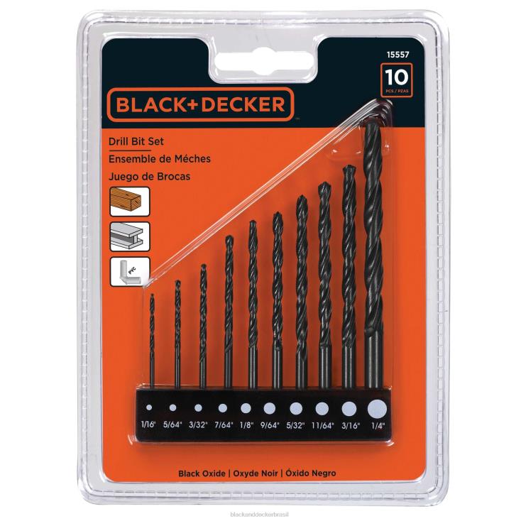 BLACK+DECKER N20D597conjunto de brocas com 10 peças ferramentas