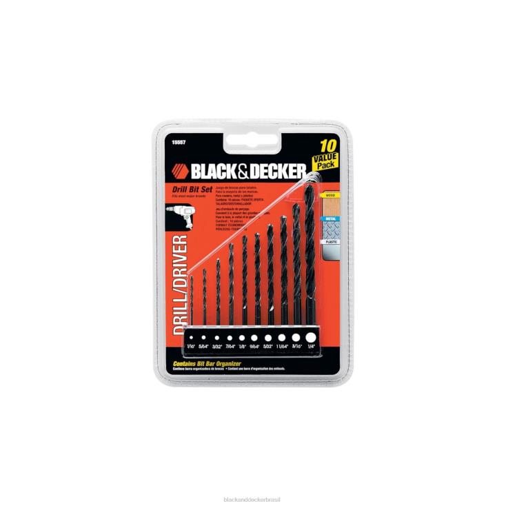 BLACK+DECKER N20D597conjunto de brocas com 10 peças ferramentas