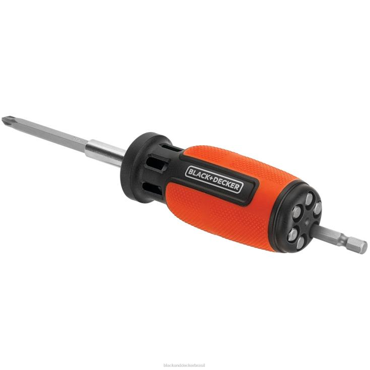 BLACK+DECKER N20D605chave de fenda empurre e escolha 7 bits ferramentas
