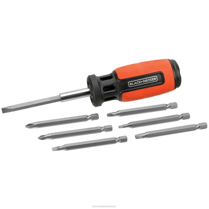BLACK+DECKER N20D605chave de fenda empurre e escolha 7 bits ferramentas