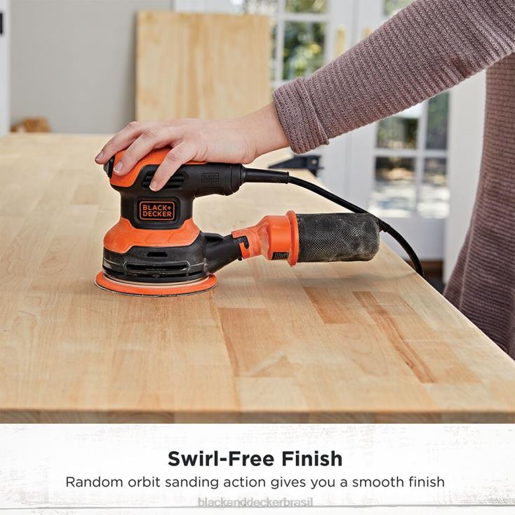 BLACK+DECKER N20D618lixadeira orbital aleatória de 5 polegadas 2,4 A ferramentas