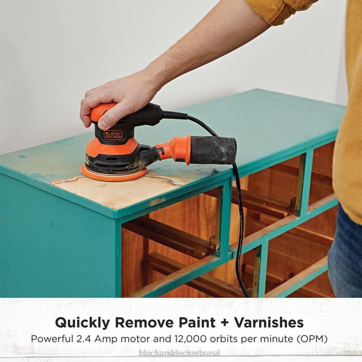 BLACK+DECKER N20D618lixadeira orbital aleatória de 5 polegadas 2,4 A ferramentas