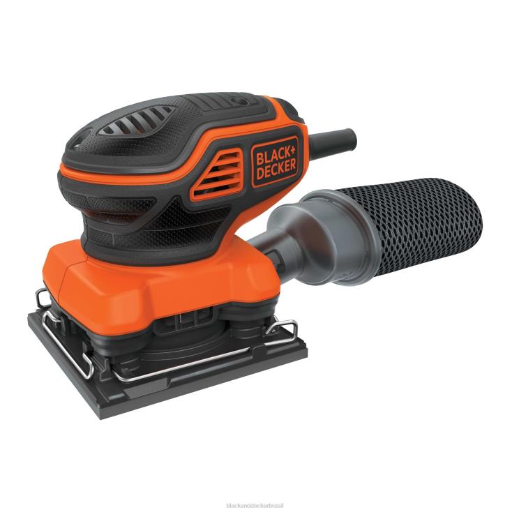 BLACK+DECKER N20D623Lixadeira orbital elétrica de 1/4 folha de 2,0 A ferramentas