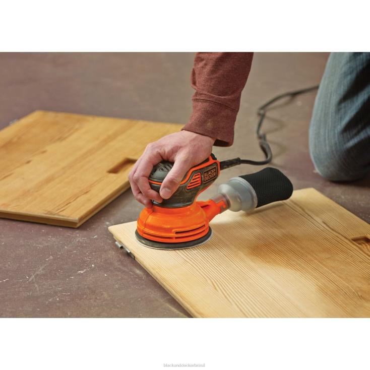 BLACK+DECKER N20D625Lixadeira orbital elétrica de 2,4 A e 5 pol. ferramentas