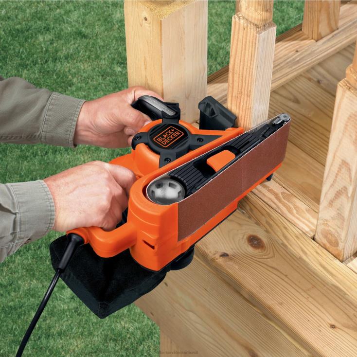 BLACK+DECKER N20D645lixadeira de cinta com saco de pó de 7 A, 3 polegadas por 21 polegadas ferramentas