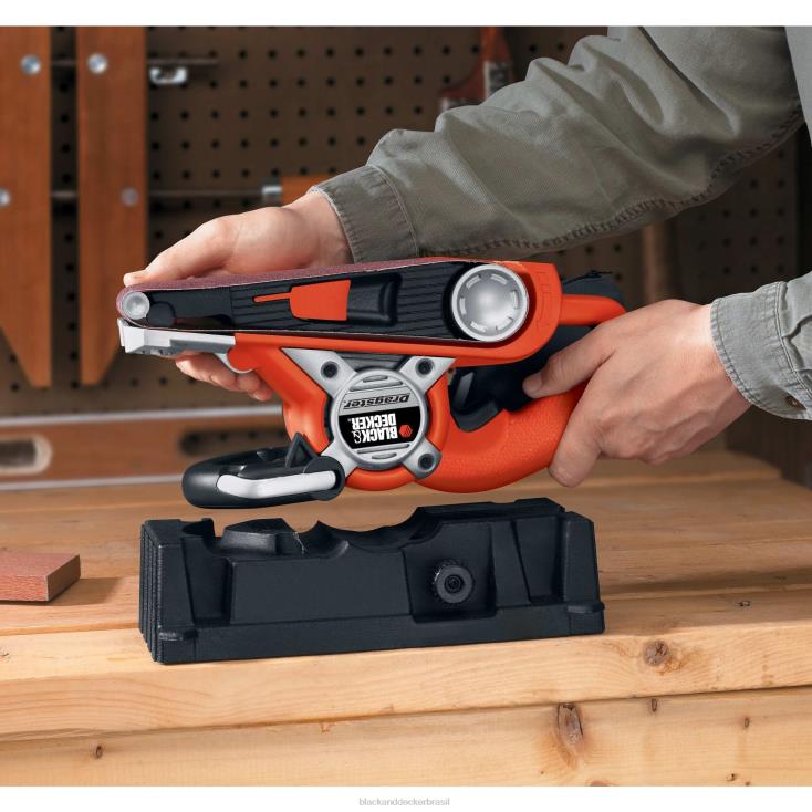 BLACK+DECKER N20D645lixadeira de cinta com saco de pó de 7 A, 3 polegadas por 21 polegadas ferramentas