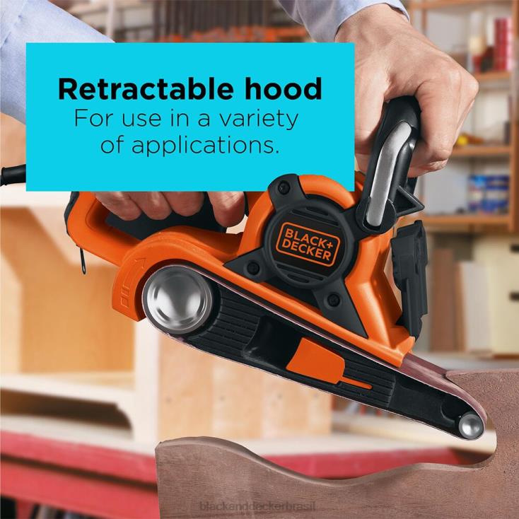 BLACK+DECKER N20D645lixadeira de cinta com saco de pó de 7 A, 3 polegadas por 21 polegadas ferramentas