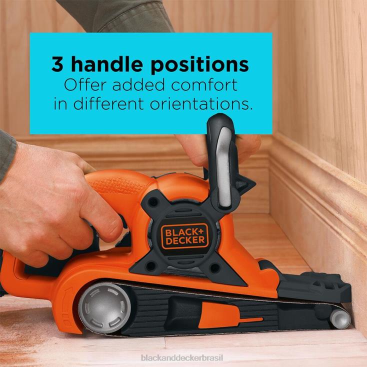 BLACK+DECKER N20D645lixadeira de cinta com saco de pó de 7 A, 3 polegadas por 21 polegadas ferramentas