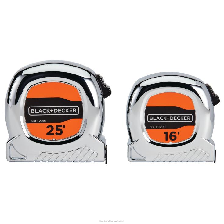BLACK+DECKER N20D612pacote de fita métrica de 25 pés e 16 pés ferramentas