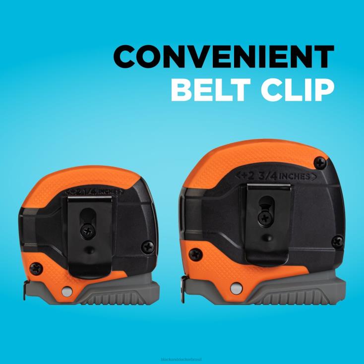 BLACK+DECKER N20D614pacote de fita métrica liberação de aperto automático travamento automático Pacote de 2 de 12 pés e 16 pés ferramentas