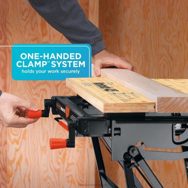 BLACK+DECKER N20D689Bancada de trabalho portátil Workmate com capacidade de 425 a 550 libras ferramentas