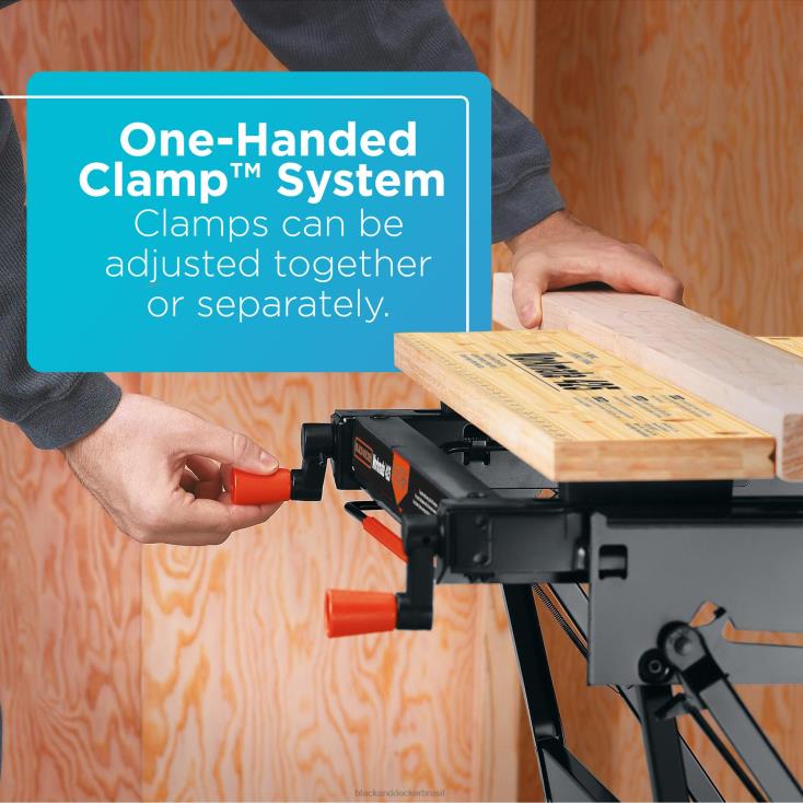 BLACK+DECKER N20D689Bancada de trabalho portátil Workmate com capacidade de 425 a 550 libras ferramentas
