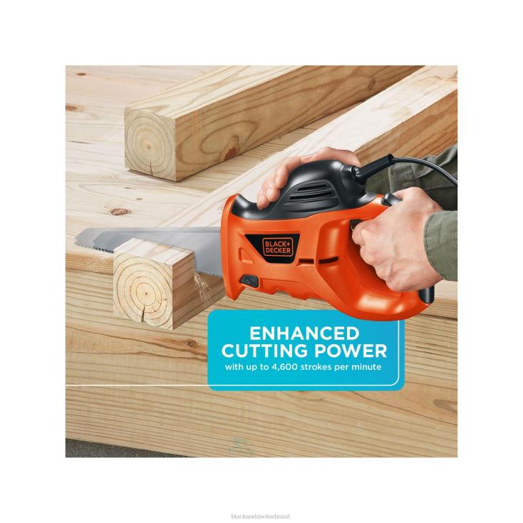 BLACK+DECKER N20D669serra manual elétrica com bolsa de armazenamento de 3,4 amperes ferramentas