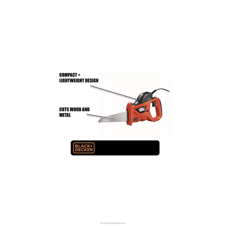 BLACK+DECKER N20D669serra manual elétrica com bolsa de armazenamento de 3,4 amperes ferramentas