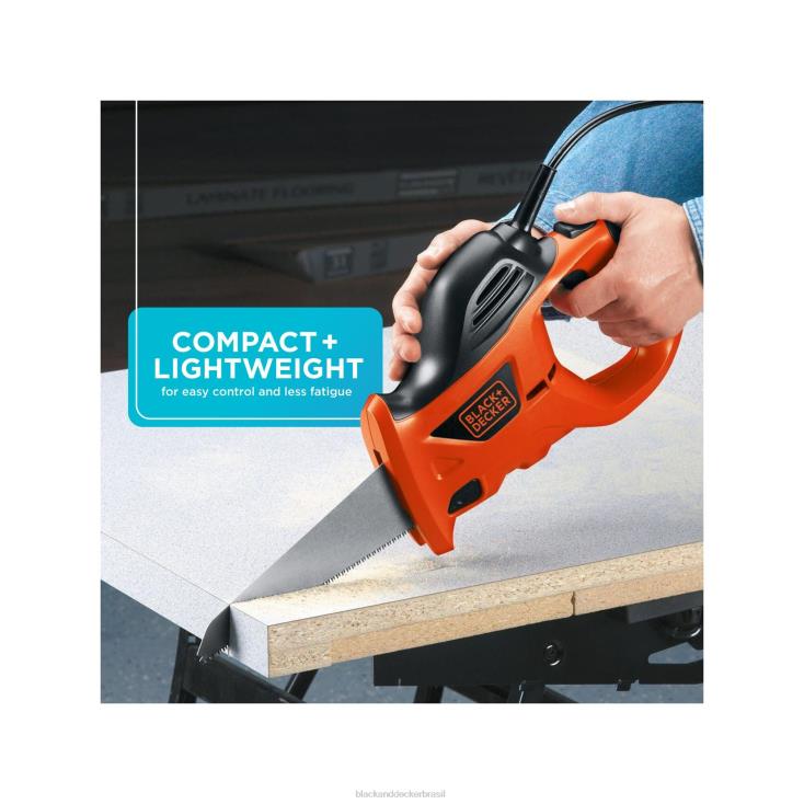 BLACK+DECKER N20D669serra manual elétrica com bolsa de armazenamento de 3,4 amperes ferramentas