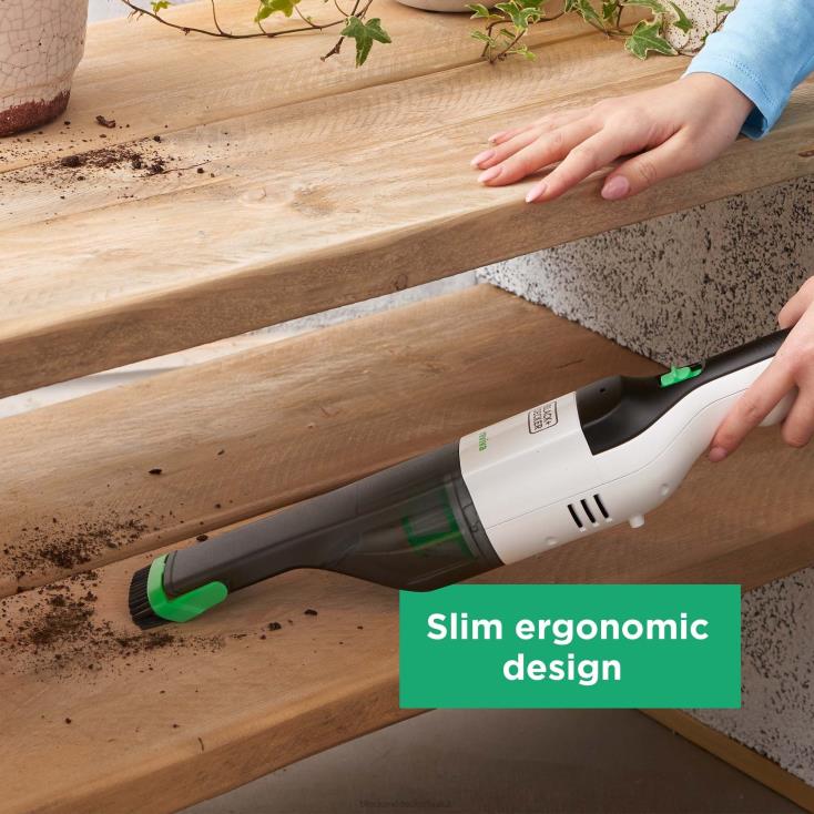 BLACK+DECKER N20D10aspirador de mão sem fio reviva 8v max com filtro de carregador e ferramenta para fendas de escova limpeza