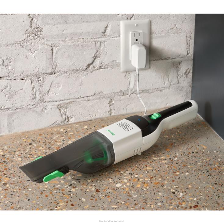 BLACK+DECKER N20D10aspirador de mão sem fio reviva 8v max com filtro de carregador e ferramenta para fendas de escova limpeza