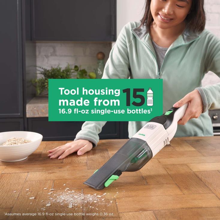 BLACK+DECKER N20D10aspirador de mão sem fio reviva 8v max com filtro de carregador e ferramenta para fendas de escova limpeza