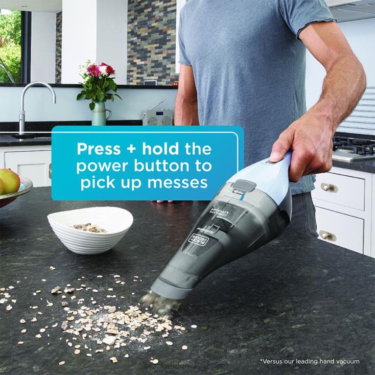 BLACK+DECKER N20D23Aspirador de pó portátil sem fio Dustbuster com carregador montável na parede limpeza