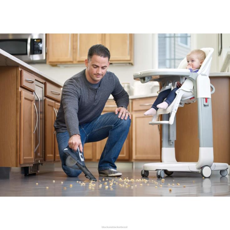 BLACK+DECKER N20D24aspirador de mão sem fio de limpeza avançada gen 9.5 de lítio - azul ardósia limpeza