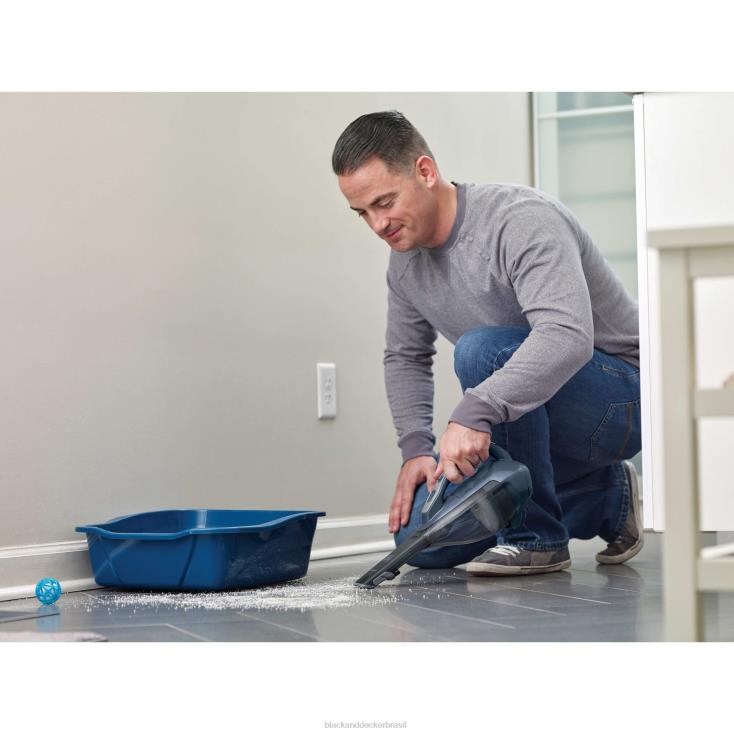 BLACK+DECKER N20D24aspirador de mão sem fio de limpeza avançada gen 9.5 de lítio - azul ardósia limpeza