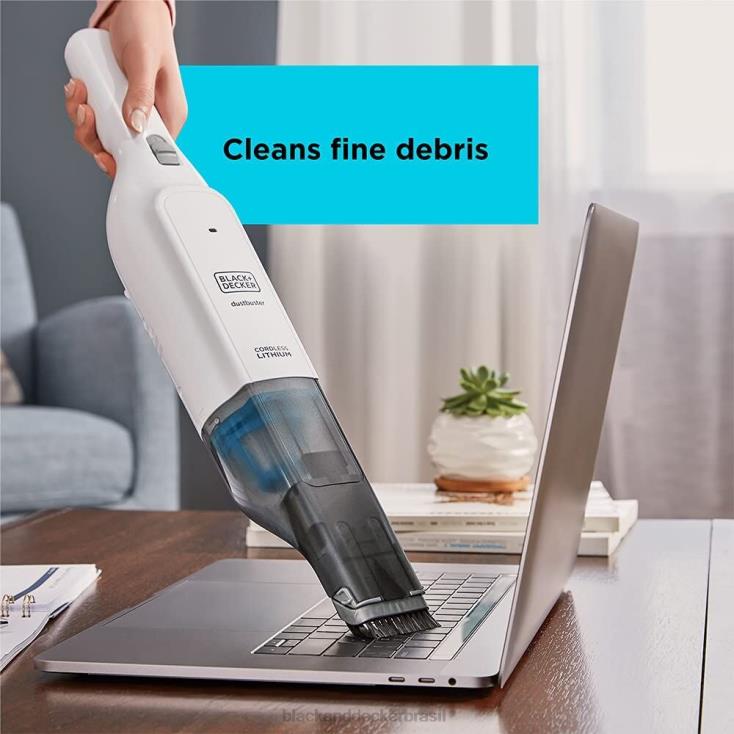 BLACK+DECKER N20D25Aspirador de pó portátil máximo de 12v, sem fio, limpeza avançada, com carregador base limpeza