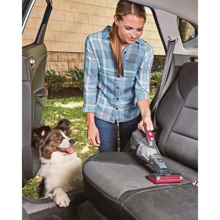 BLACK+DECKER N20D2Aspirador de mão sem fio para carro Dustbuster QuickClean com escova de estofamento motorizada limpeza