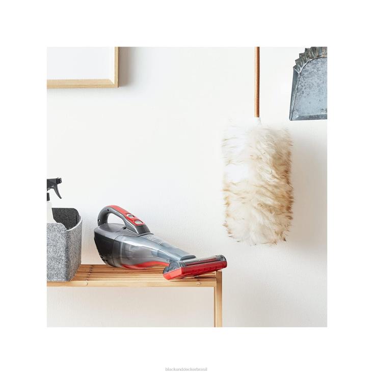 BLACK+DECKER N20D2Aspirador de mão sem fio para carro Dustbuster QuickClean com escova de estofamento motorizada limpeza