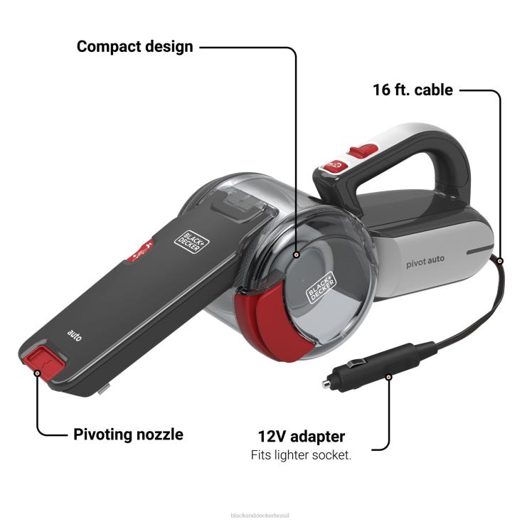 BLACK+DECKER N20D47pivot vac 12v max dc aspirador portátil para carro preto limpeza
