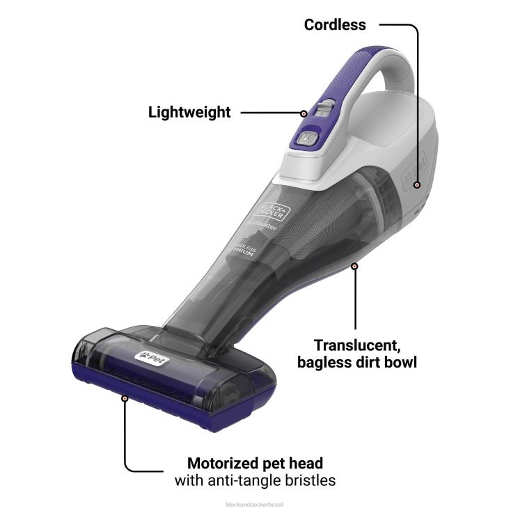 BLACK+DECKER N20D50Dustbuster QuickClean Pet Aspirador portátil sem fio limpeza