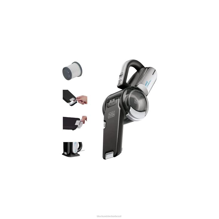 BLACK+DECKER N20D7Dustbuster 20v max aspirador portátil sem fio cinza limpeza