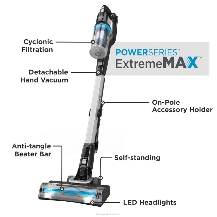 BLACK+DECKER N20D90powerseries extreme max 20v max aspirador sem fio limpeza